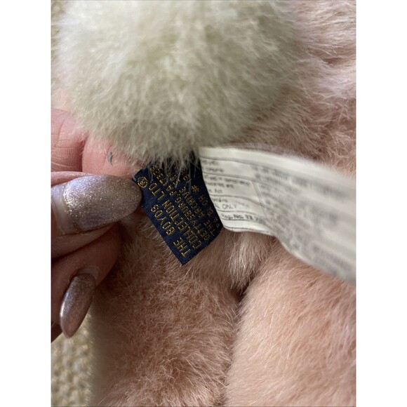 Boyds Bear Lady Payton Plush Bunny Rabbit Jointed 12” Pink White Rose Heart - Picture 8 of 10